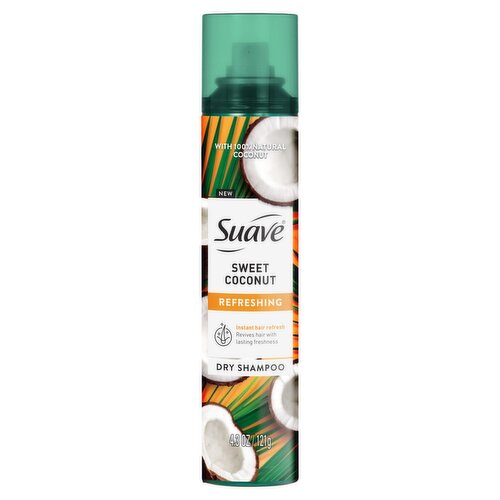 Suave Sweet Coconut Refreshing Dry Shampoo, 4.3 oz