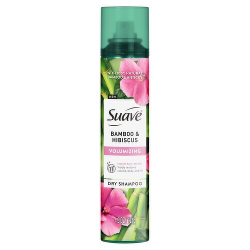 Suave Bamboo & Hibiscus Volumizing Dry Shampoo, 4.3 oz
