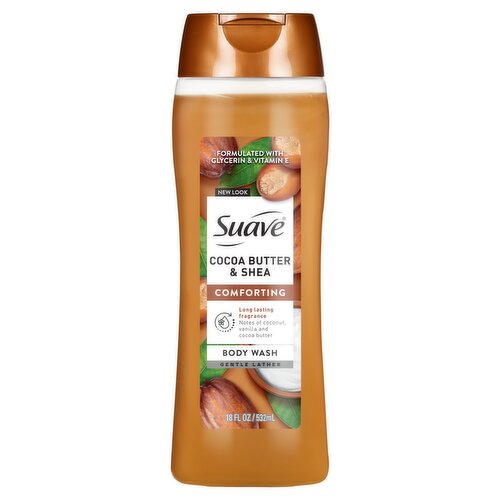 Suave Cocoa Butter & Shea Comforting Body Wash, 18 fl oz