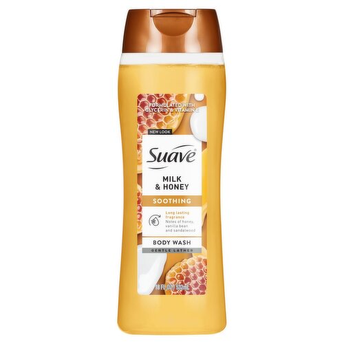 Suave Milk & Honey Body Wash, 18 fl oz