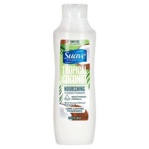 Suave Essentials Tropical Coconut Nourishing Conditioner Family Size, 22.5 fl oz