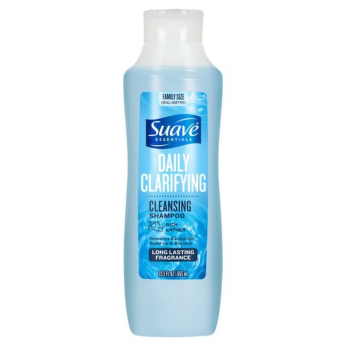 Suave Essentials Daily Clarifying Cleansing Shampoo Family Size, 22.5 fl oz