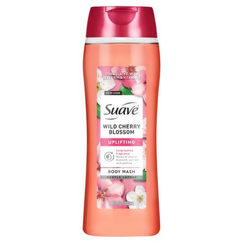 Suave Wild Cherry Blossom Uplifting Body Wash, 18 fl oz