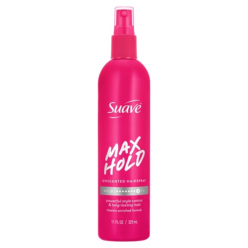 Suave Max Hold Unscented Hairspray, 11 fl oz