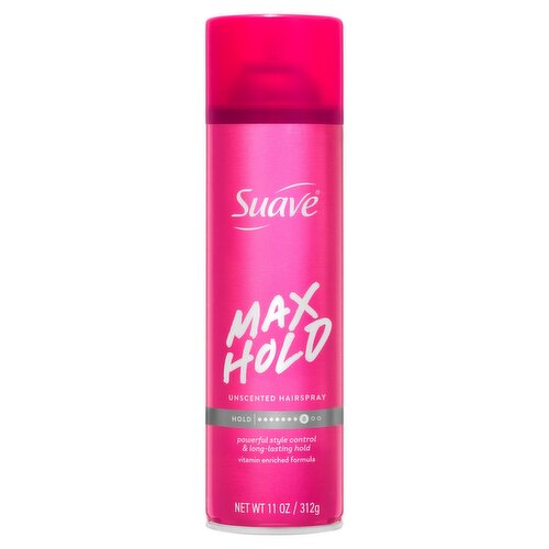 Suave Max Hold Unscented Hairspray, 11 oz
