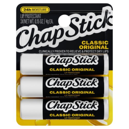 ChapStick Classic Original Lip Protectant, 0.15 oz, 3 count