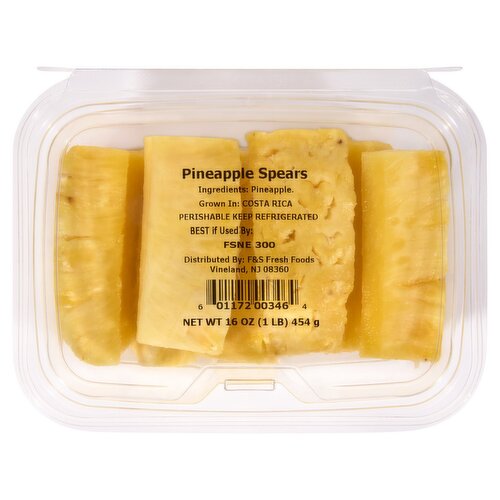 F&S Fresh Foods Pineapple Spears, 16 oz