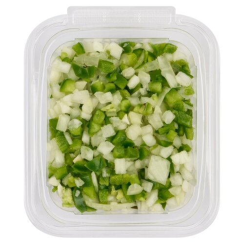 Fresh Diced Green Peppers and Onions, 7 oz