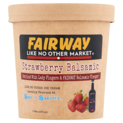 Fairway Strawberry Balsamic Vinegar Ice Cream, 1 pint