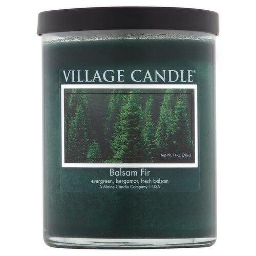 Village Candle Balsam Fir Med Tumbler Candle, 14 oz