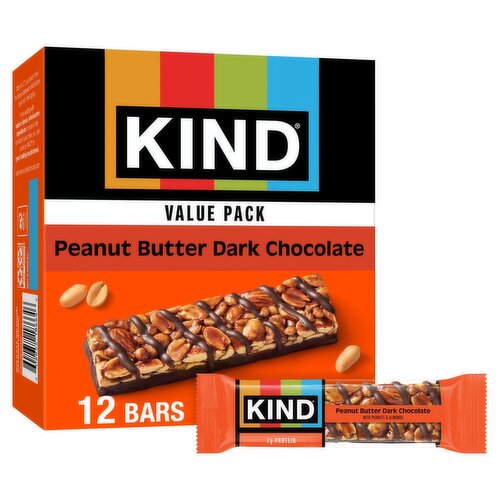 Kind Peanut Butter Dark Chocolate Bars Value Pack, 1.4 oz, 12 count