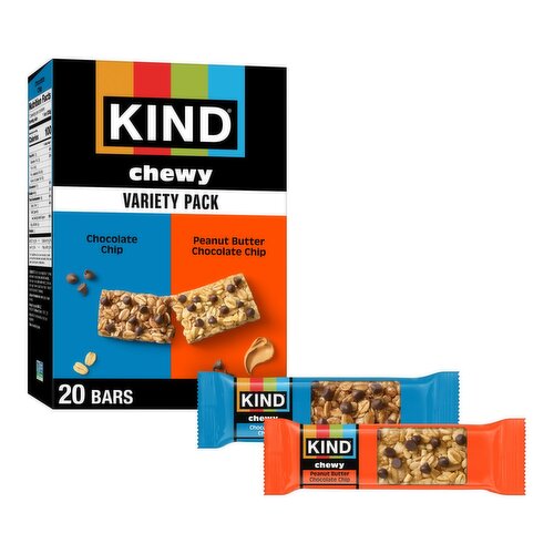 Kind Chewy Bars Variety Pack, 0.81 oz, 20 count