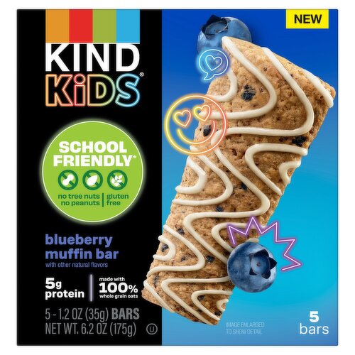 Kind Kids Blueberry Muffin Bar, 1.2 oz, 5 count