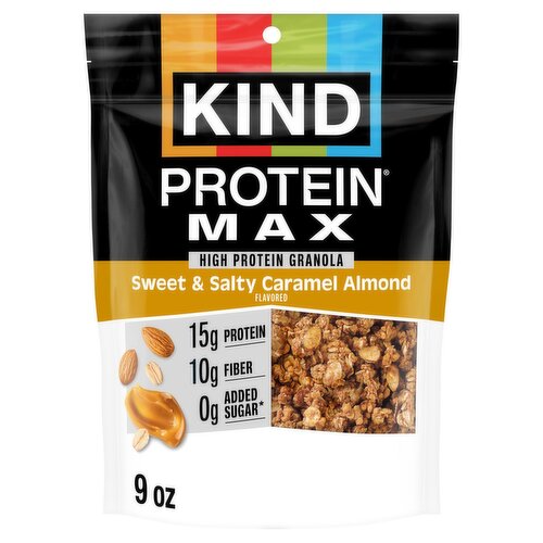 Kind Protein Max Sweet & Salty Caramel Almond Flavored High Protein Granola, 9 oz