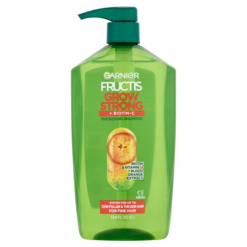 Garnier Fructis Grow Strong + Biotin-C Thickening Shampoo, 33.8 fl oz
