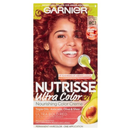 Garnier Nutrisse Ultra Color Terracotta Chili RC1 Permanent Haircolor, 1 application