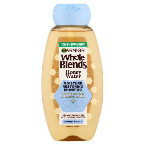 Garnier Whole Blends Honey Water Moisture Restoring Shampoo, 12.5 fl oz