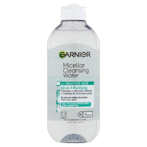 Garnier All-in-1 Purifying Micellar Cleansing Water with Salicylic Acid, 13.5 fl oz