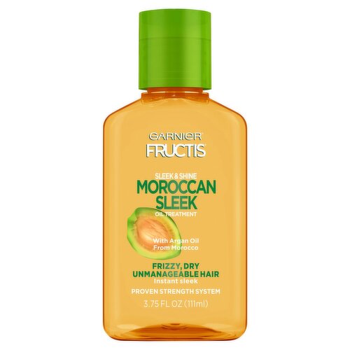 Garnier Fructis Sleek & Shine Moroccan Sleek Oil Treatment for Frizzy Hair, 3.75 fl. oz.