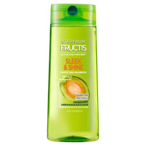 Garnier Fructis Sleek & Shine Fortifying Shampoo for Frizzy, Dry Hair, 22 fl. oz.