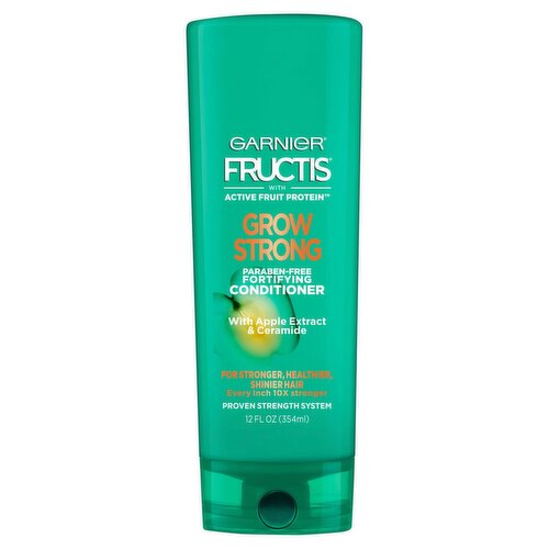 Garnier Fructis Grow Strong Conditioner, For Stronger, Healthier, Shinier Hair, 12 fl. oz.