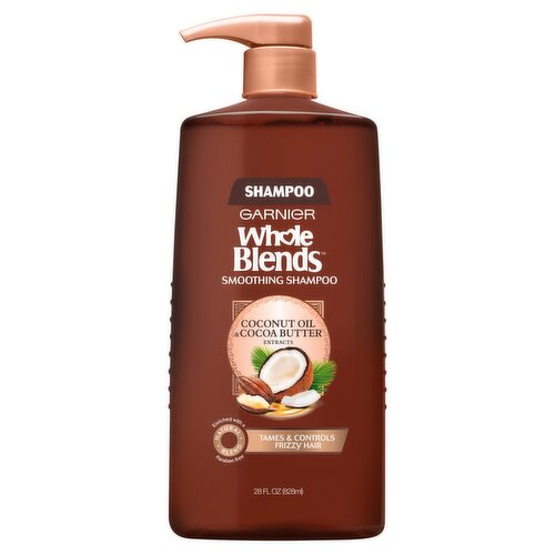 Garnier Whole Blends Smoothing Shampoo with Coconut Oil & Cocoa Butter Extracts, 28 fl. oz.