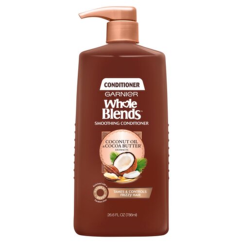 Garnier Whole Blends Smoothing Conditioner Coconut Oil & Cocoa Butter Extract, 26.6 fl. oz.