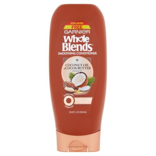 Garnier Whole Blends Coconut Oil & Cocoa Butter Smoothing Conditioner, 16.9 fl oz