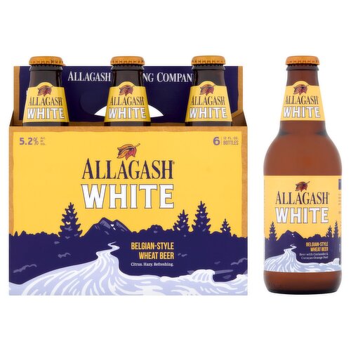 Allagash White Belgian-Style Wheat Beer, 12 fl oz, 6 count