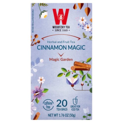 Wissotzky Tea Magic Garden Cinnamon Magic Herbal and Fruit Tea Bags, 20 count, 1.76 oz