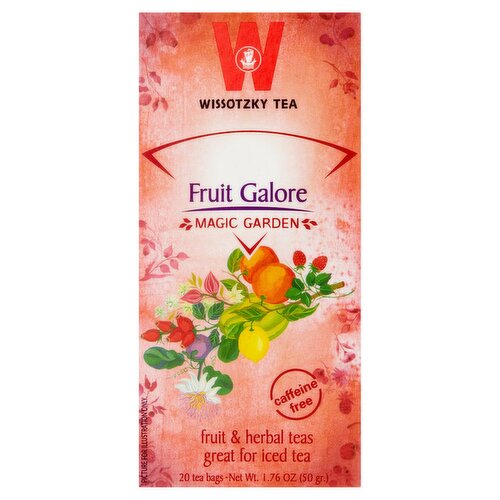 Wissotzky Tea Magic Garden Fruit Galore Fruit & Herbal Tea Bags, 20 count, 1.76 oz