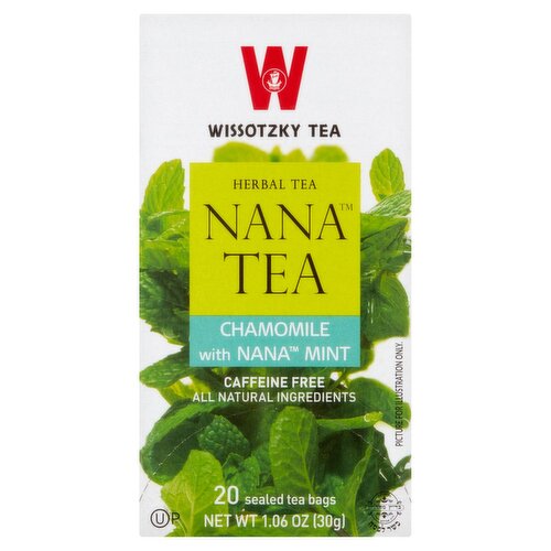 Wissotzky Tea Chamomile with Nana Mint Herbal Tea Bags, 20 count, 1.06 oz