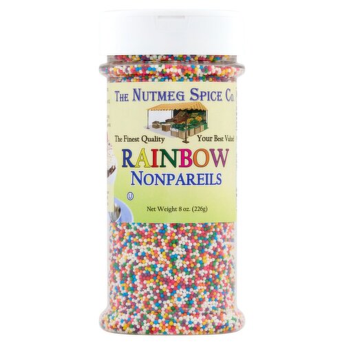 The Nutmeg Spice Co. Rainbow Nonpareils, 8 oz