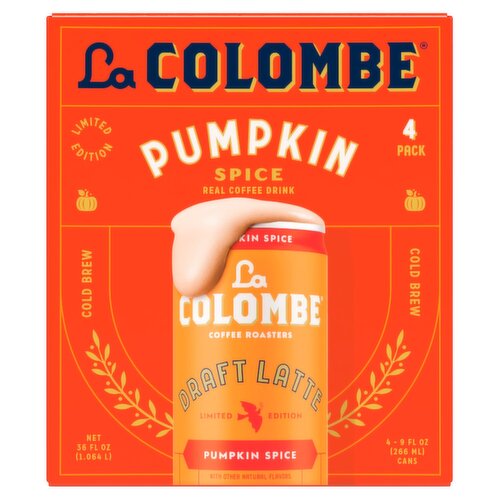 La Colombe Pumpkin Spice Cold Brew Real Coffee Drink Limited Edition, 9 fl oz, 4 count