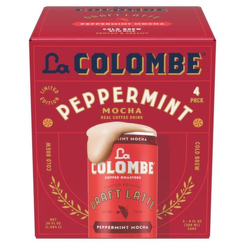 La Colombe Peppermint Mocha Real Coffee Drink, 9 fl oz, 4 count