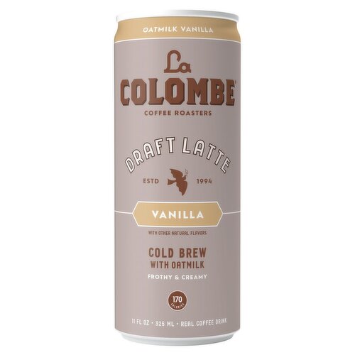 La Colombe Vanilla Draft Latte Coffee Roasters Real Coffee Drink, 11 fl oz