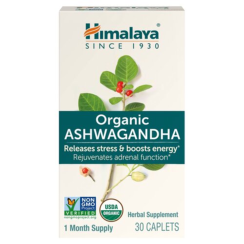 Himalaya Organic Ashwagandha Herbal Supplement, 30 count