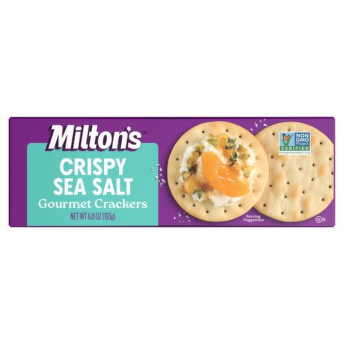 Milton's Crispy Sea Salt Gourmet Crackers, 6.8 oz
