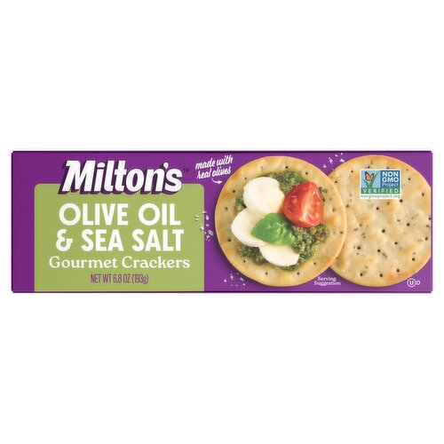 Milton's Olive Oil & Sea Salt Gourmet Crackers, 6.8 oz