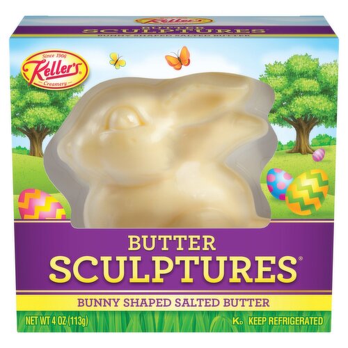 Keller's Creamery Butter Sculptures Bunny Shaped Salted Butter, 4 oz