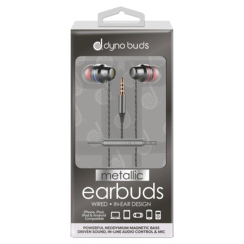 Dyno Buds Metallic Wired In-Ear Design Earbuds