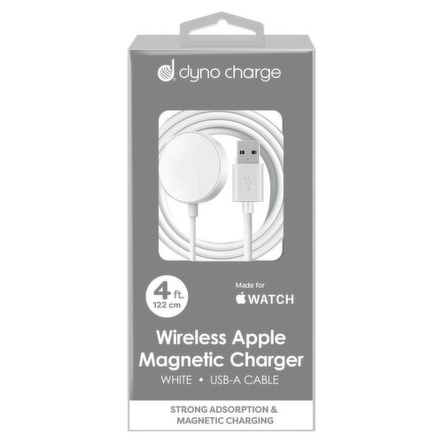 Dyno Charge 4 ft. White USB-A Cable Wireless Apple Watch Magnetic Charger
