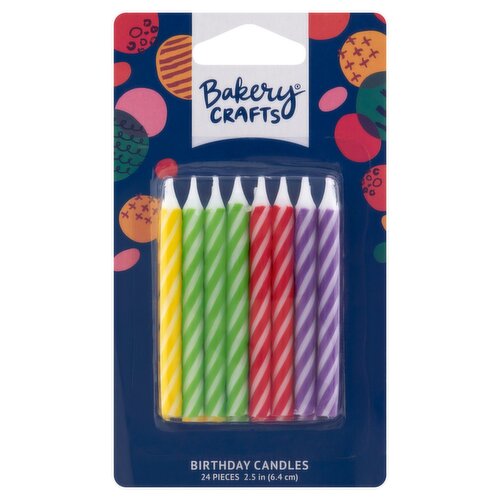 Bakery Crafts Birthday Candles, 24 count