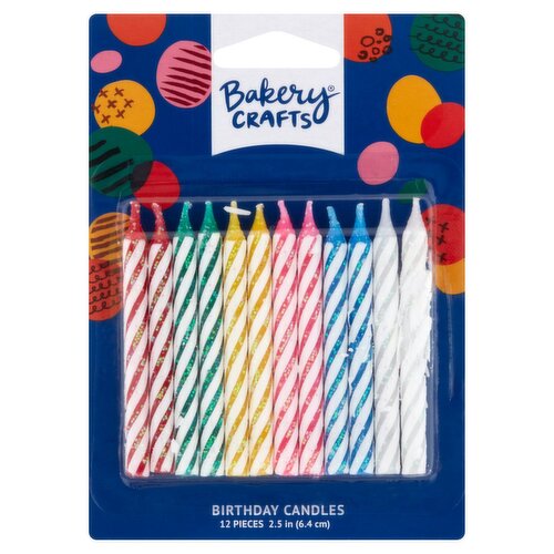 Bakery Crafts Birthday Candles, 12 count