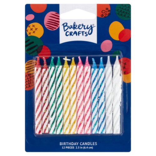 Bakery Crafts Birthday Candles, 12 count