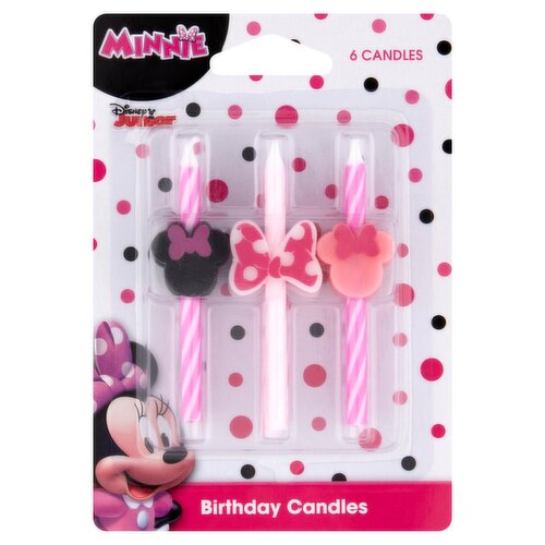 Disney Junior Minnie Birthday Candles, 6 count