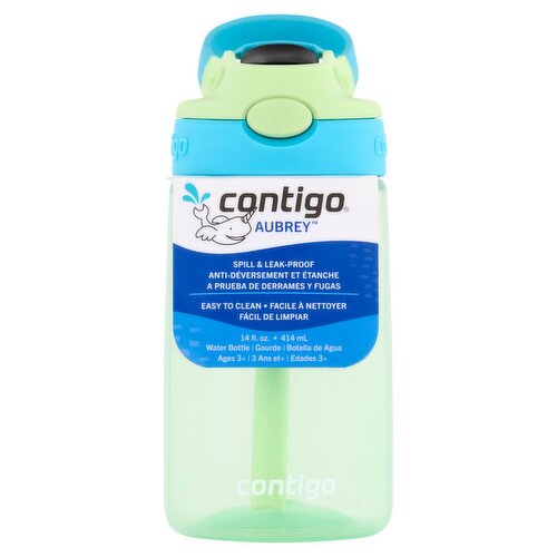 Contigo Aubrey 14oz Cucumber Water Bottle, Ages 3+
