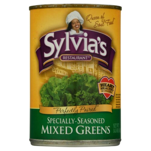 Sylvia's Restaurant Specially-Seasoned Mixed Greens, 14.5 oz