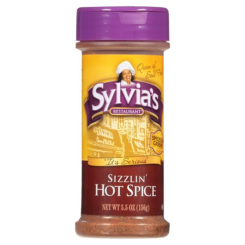Sylvia's Restaurant Sizzlin' Hot Spice, 5.5 oz