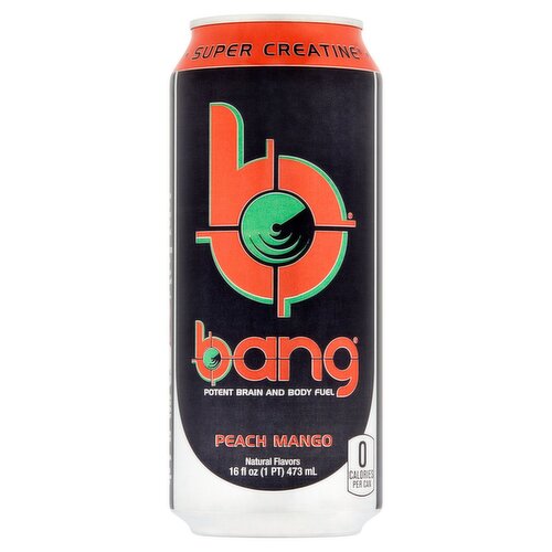 Bang Peach Mango Energy Drink, 16 fl oz